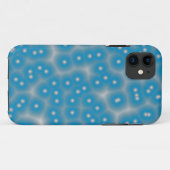 Coques Case-Mate iPhone texture des points bleus et blancs (Dos (Horizontal))