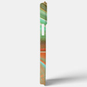 Coques Case-Mate iPhone Texture digitale orange très rugueuse, teinte viei (Verso / Droite)