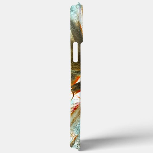 Coques Case-Mate iPhone Texture d'ocher avec un encre pixélisée et rayure  (Verso / Droite)