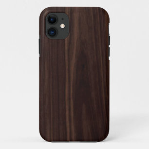 Coques Pour iPhone Texture en bois foncée d'acajou de grain de