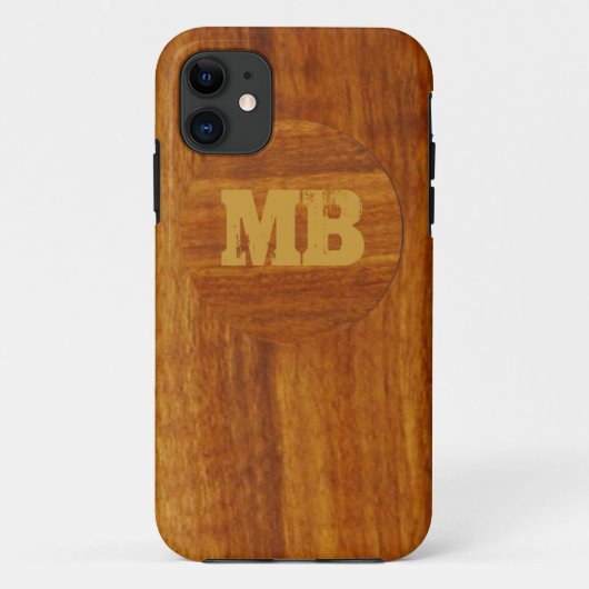 Coques Case-Mate iPhone texture en bois personnalisée (Dos)