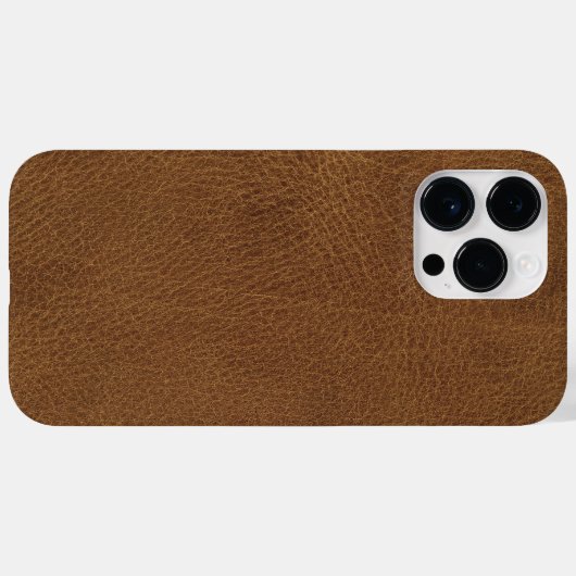 Coques Case-Mate iPhone Texture en cuir Brown (Verso (horizontal))