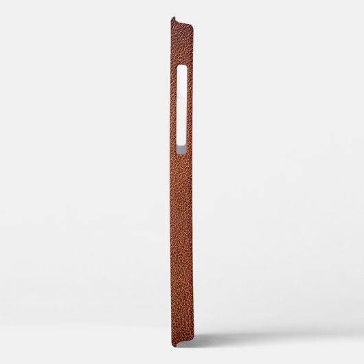 Coques Case-Mate iPhone texture en cuir Brown (Verso / Gauche)