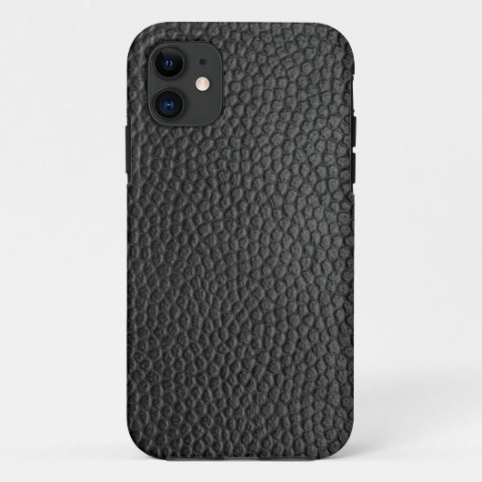 Coques Case-Mate iPhone Texture en cuir noir (Dos)