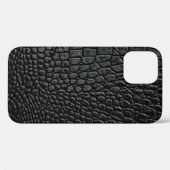 Coques Case-Mate iPhone Texture en cuir noir (Verso (horizontal))