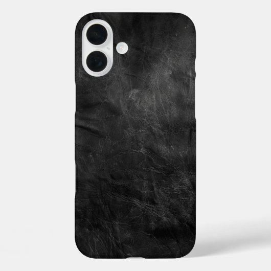 Coques Case-Mate iPhone Texture en cuir noir dépoli (Verso)