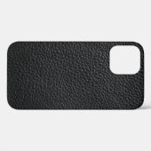 Coques Case-Mate iPhone Texture en cuir noir et cuir fond, texture (Verso (horizontal))
