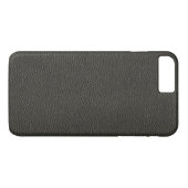 Coques Case-Mate iPhone Texture en cuir noire de Faux (Dos (Horizontal))