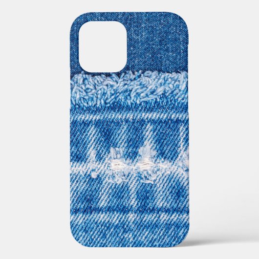 Coques Case-Mate iPhone Texture en jean bleu (Verso)