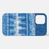 Coques Case-Mate iPhone Texture en jean bleu (Verso (horizontal))