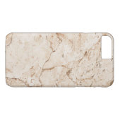 Coques Case-Mate iPhone Texture en marbre beige (Dos (Horizontal))