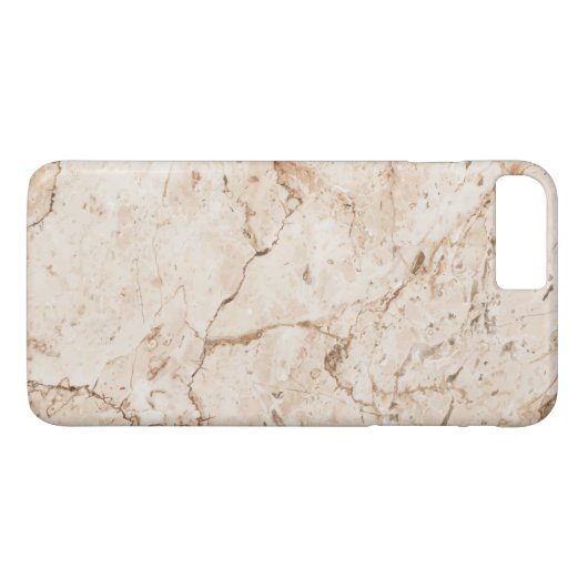 Coques Case-Mate iPhone Texture en marbre beige (Dos (Horizontal))