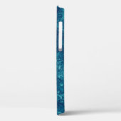 Coques Case-Mate iPhone Texture en marbre bleu marine (Verso / Gauche)