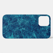 Coques Case-Mate iPhone Texture en marbre bleu marine (Verso (horizontal))