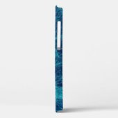 Coques Case-Mate iPhone Texture en marbre bleu marine (Verso / Gauche)