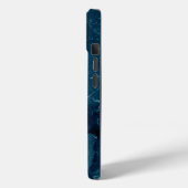 Coques Case-Mate iPhone Texture en marbre bleu marine (Verso / Gauche)