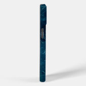 Coques Case-Mate iPhone Texture en marbre bleu marine (Verso / Droite)