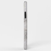 Coques Case-Mate iPhone Texture en marbre gris monogramme (Dos/Droite)