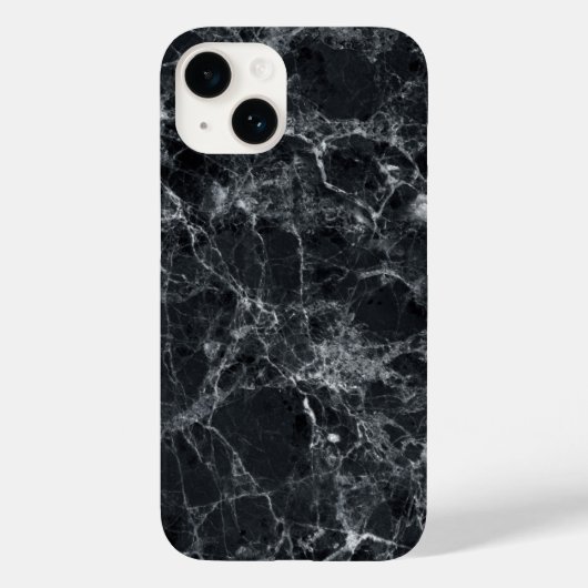 Coques Case-Mate iPhone Texture en marbre noir (Verso)