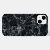 Coques Case-Mate iPhone Texture en marbre noir (Verso (horizontal))