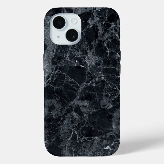 Coques Case-Mate iPhone Texture en marbre noir (Verso)