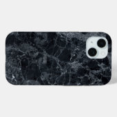 Coques Case-Mate iPhone Texture en marbre noir (Verso (horizontal))