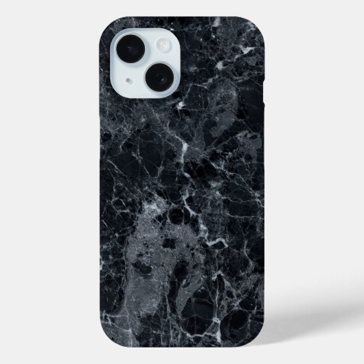 Coques Case-Mate iPhone Texture en marbre noir (Verso)
