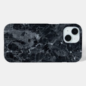 Coques Case-Mate iPhone Texture en marbre noir (Verso (horizontal))