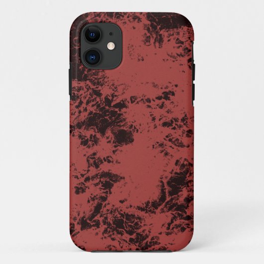 Coques Case-Mate iPhone Texture en marbre rouge en terre cuite (Dos)