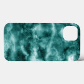Coques Case-Mate iPhone Texture en marbre vert foncé (Verso (horizontal))