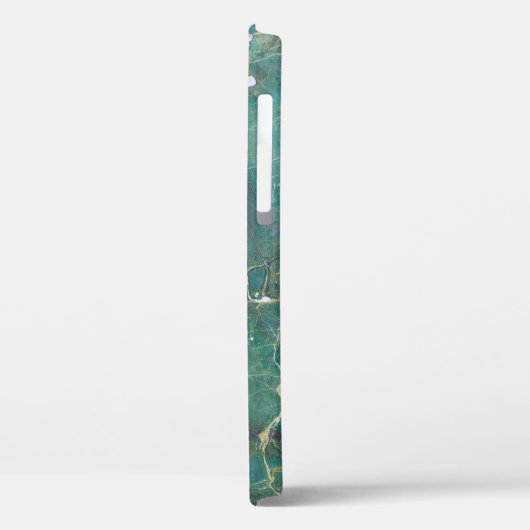 Coques Case-Mate iPhone texture en marbre vert malachite, structure détail (Verso / Gauche)