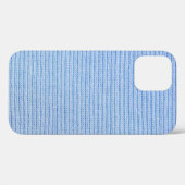 Coques Case-Mate iPhone Texture en tissu rayé, véritable tissu. (Verso (horizontal))