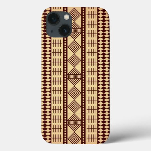 Coques Case-Mate iPhone texture ethnique Brown (Verso)