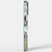 Coques Case-Mate iPhone Texture fluide de marbre gris et or abstrait (Verso / Droite)