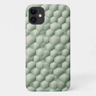 Case-Mate iPhone Case Texture géométrique hexagonale 3D moderne - Sauge
