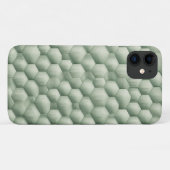 Coques Case-Mate iPhone Texture géométrique hexagonale 3D moderne - Sauge (Dos (Horizontal))