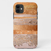 Coques Case-Mate iPhone Texture glamour de Copper Gold Strokes (Dos)