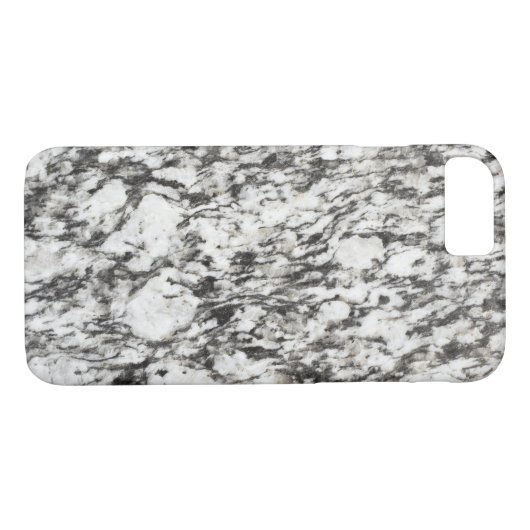 Coques Case-Mate iPhone texture granite | Arrière - plan de marbre en noir (Dos (Horizontal))