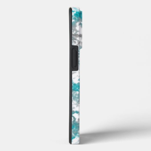 Coques Case-Mate iPhone texture gris turquoise et marbre blanc (Verso / Droite)
