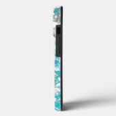 Coques Case-Mate iPhone texture gris turquoise et marbre blanc (Verso / Gauche)