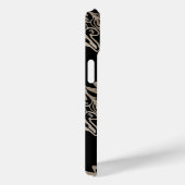 Coques Case-Mate iPhone Texture humide (argent et noir) (Verso / Droite)