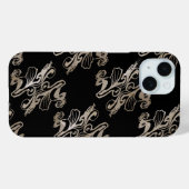 Coques Case-Mate iPhone Texture humide (argent et noir) (Verso (horizontal))