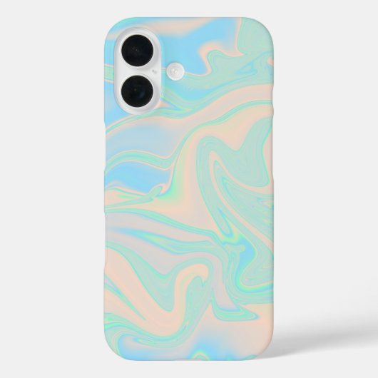 Coques Case-Mate iPhone Texture iridescente holographique fausse liquide (Verso)
