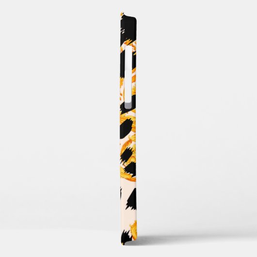 Coques Case-Mate iPhone Texture léopard avec motif baroque or (Verso / Gauche)