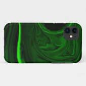 Coques Case-Mate iPhone texture malachite verte (Dos (Horizontal))