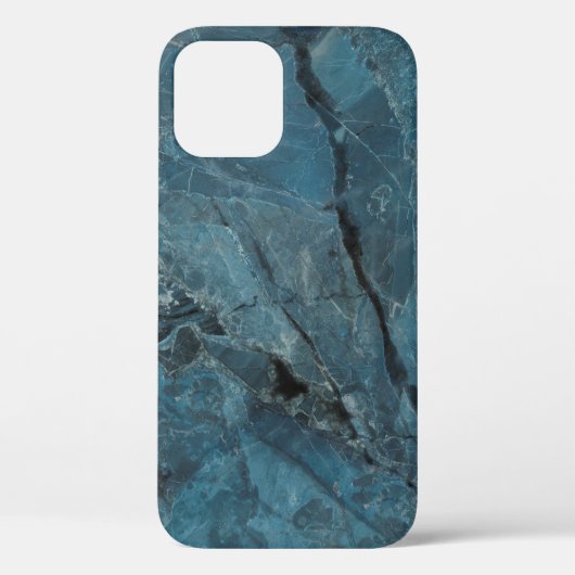 Coques Case-Mate iPhone texture marbre bleu arrière - plan, marbre italien (Verso)