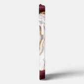 Coques Case-Mate iPhone Texture Marbre Burgundy Or Brun Blanc Froid (Verso / Gauche)