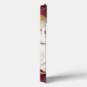 Coques Case-Mate iPhone Texture Marbre Burgundy Or Brun Blanc Froid (Verso / Droite)