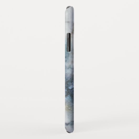 Coques Case-Mate iPhone Texture Marbrée Bleue Et Grise (Dos/Droite)