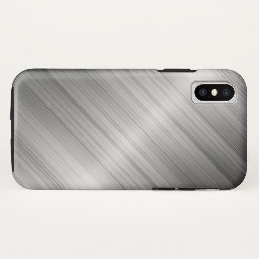 Coques Case-Mate iPhone Texture métallique brossée (Dos (Horizontal))
